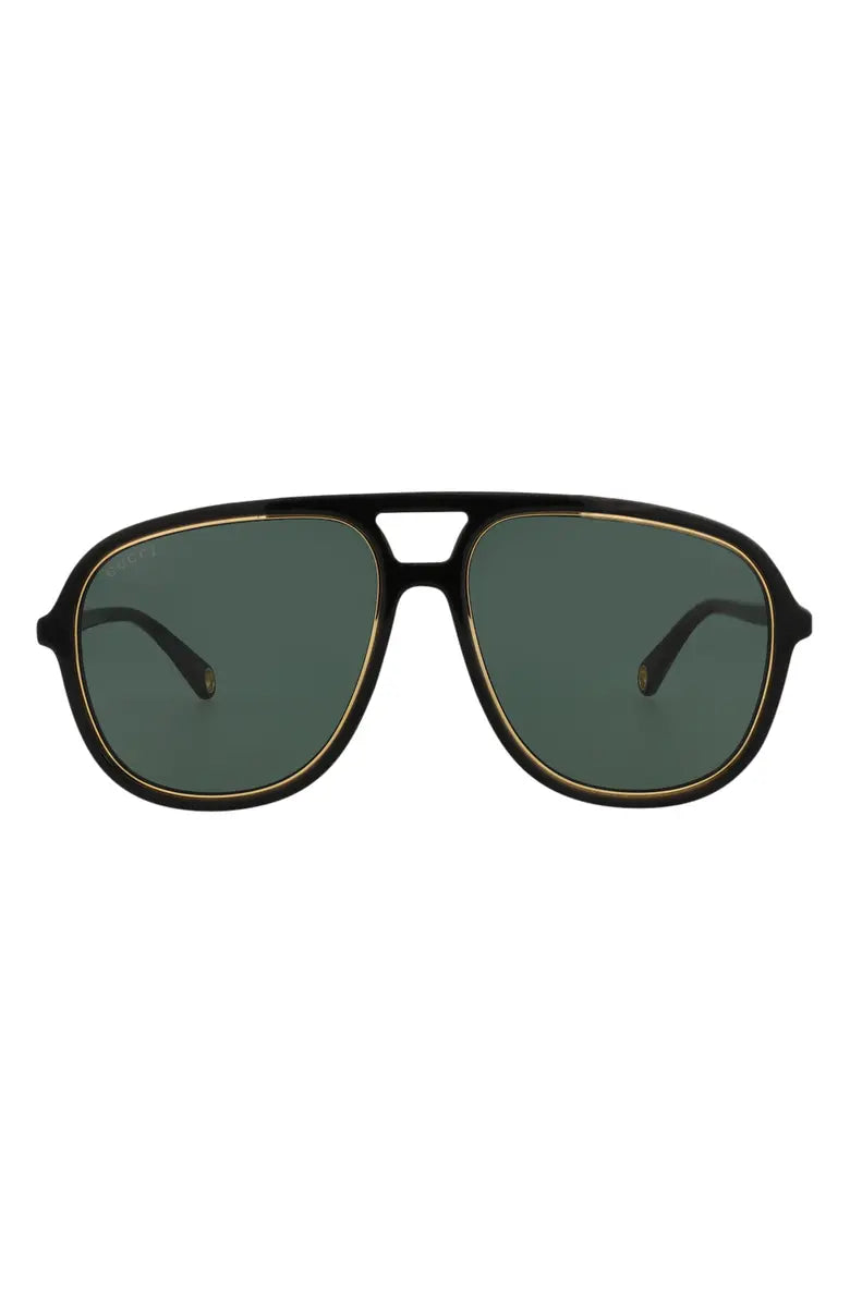 GUCCI 57MM AVIATOR SUNGLASSES