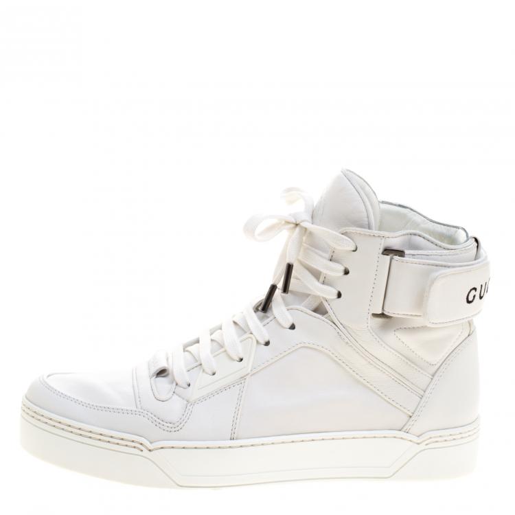 GUCCI MEN'S BASKETBALL HIGH TOP LEATHER SNEAKERS