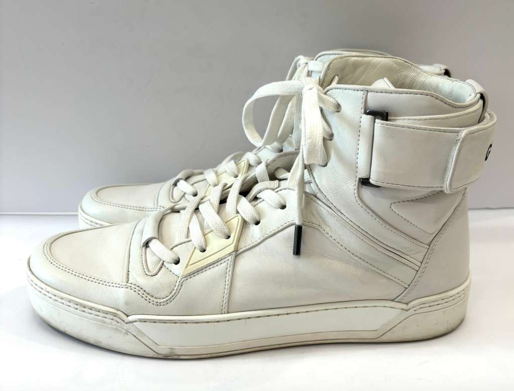 GUCCI MEN'S BASKETBALL HIGH TOP LEATHER SNEAKERS