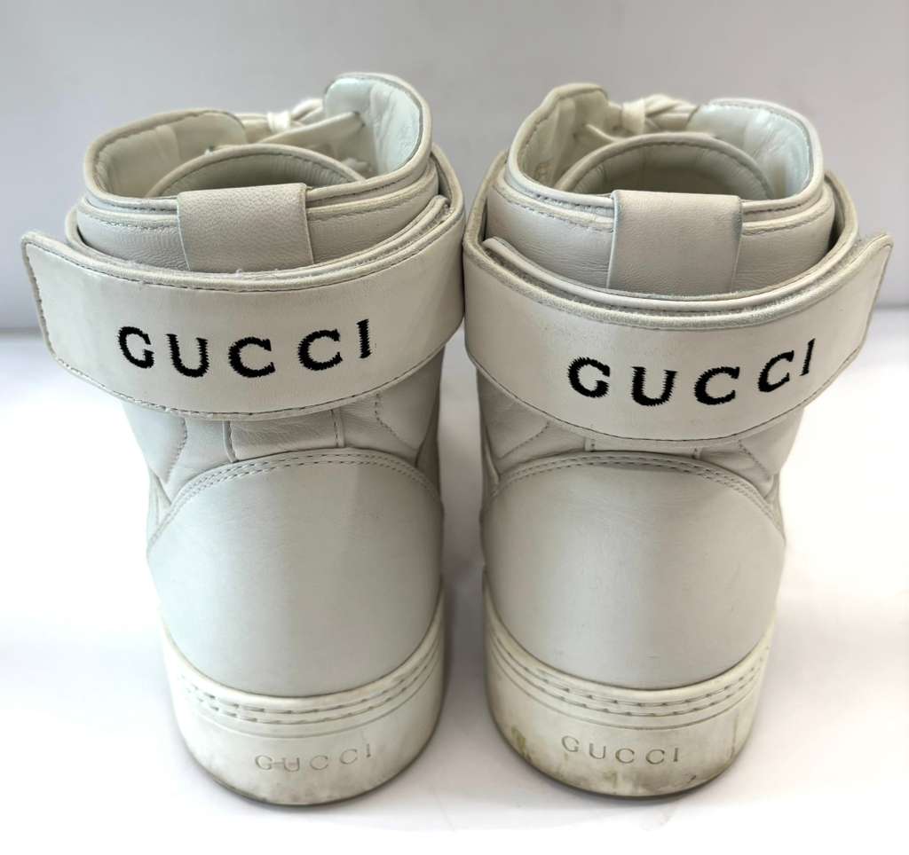 GUCCI MEN'S BASKETBALL HIGH TOP LEATHER SNEAKERS