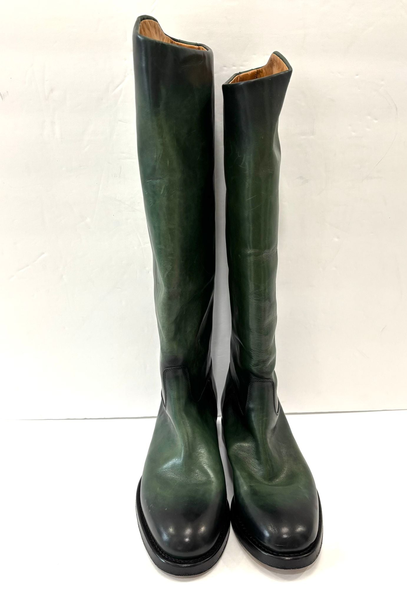GUCCI BETIS GLAMOUR WEB RIDING BOOTS