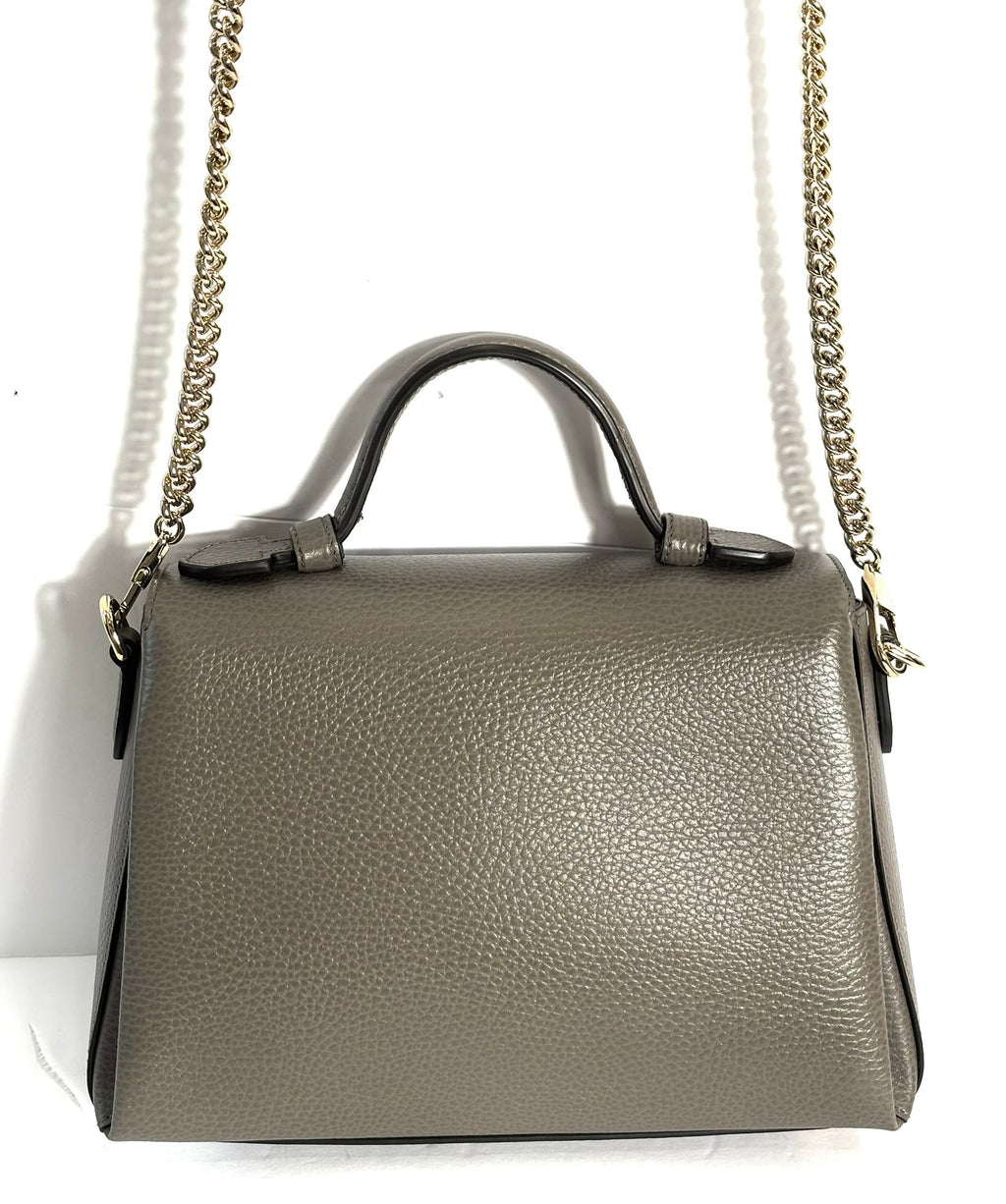 GUCCI DOLLAR CALFSKIN INTERLOCKING G TOP HANDLE SHOULDER BAG