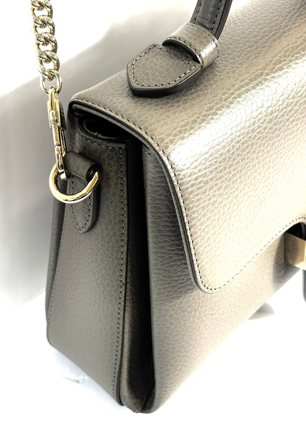 GUCCI DOLLAR CALFSKIN INTERLOCKING G TOP HANDLE SHOULDER BAG