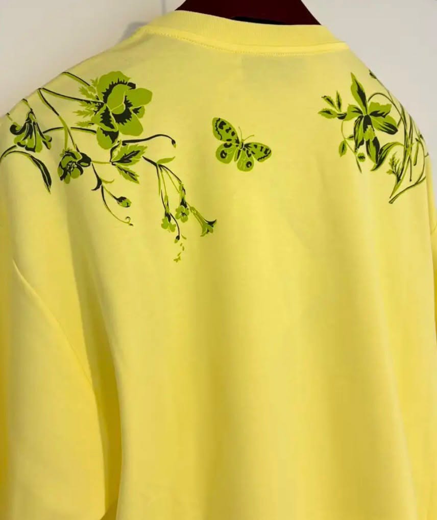 GUCCI FLORAL PRINT COTTON JERSEY T-SHIRT