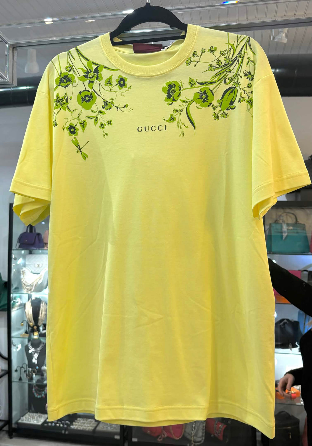 GUCCI FLORAL PRINT COTTON JERSEY T-SHIRT