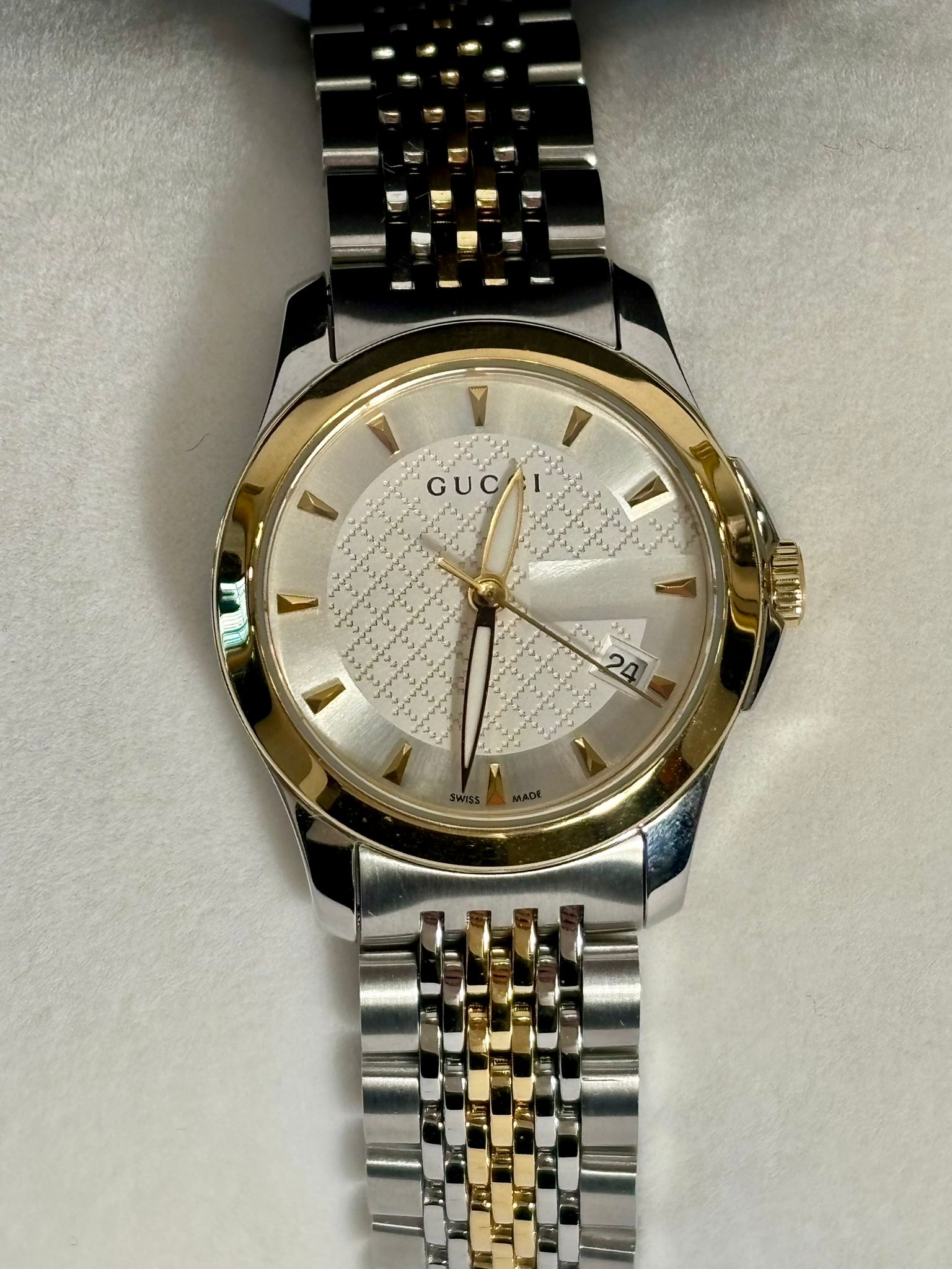 GUCCI G-TIMELESS TWO-TONE STAINLESS STEEL QUARTZ WATCH