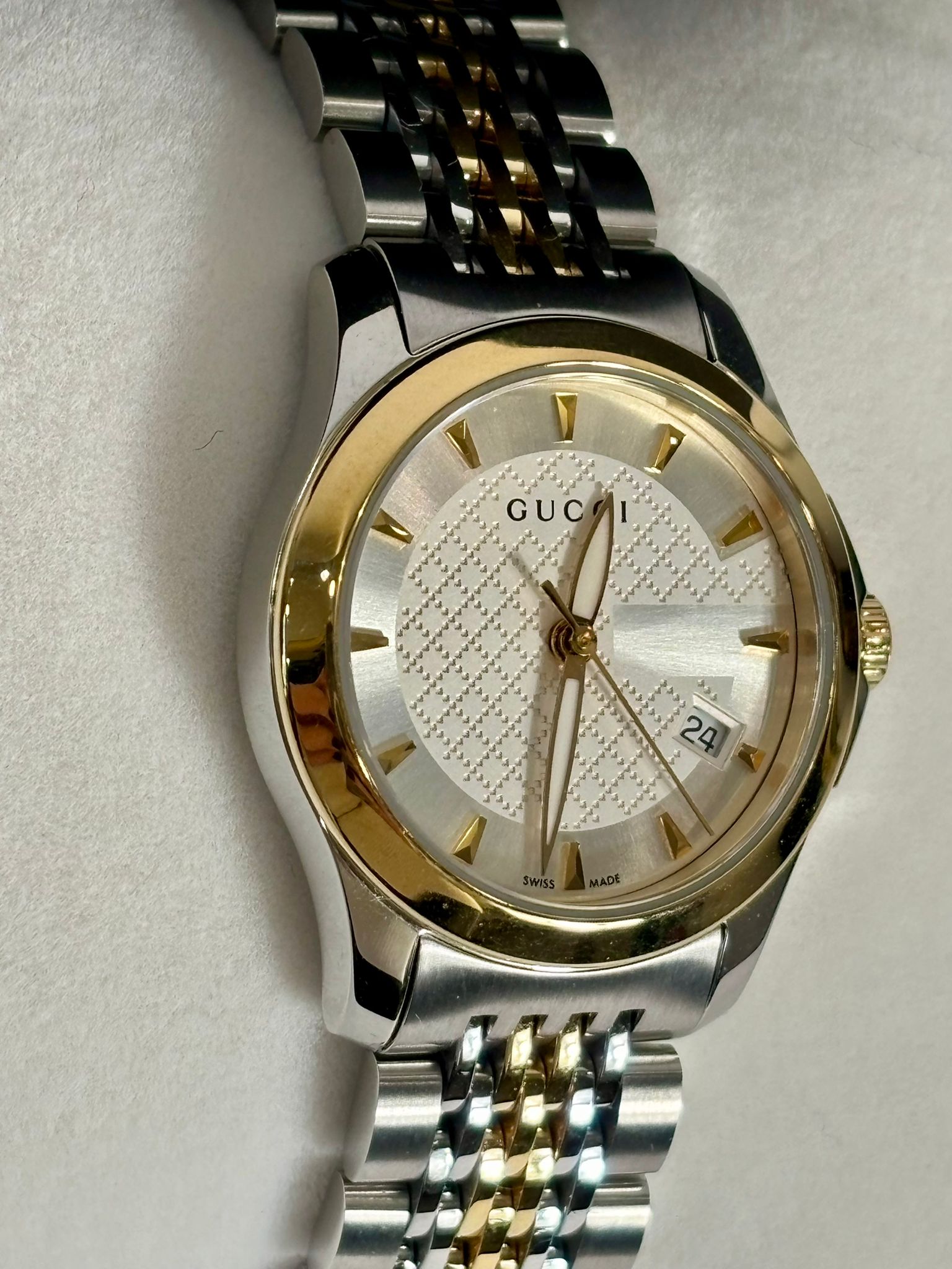 GUCCI G-TIMELESS TWO-TONE STAINLESS STEEL QUARTZ WATCH