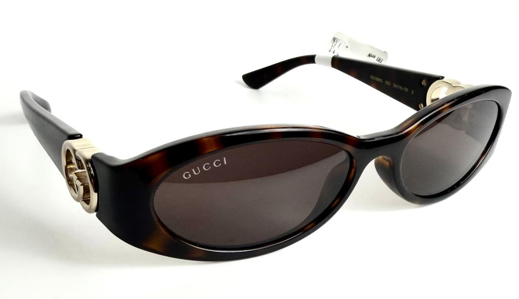 GUCCI GG1660S HAVANA OVAL TORTOISESHELL SUNGLASSES