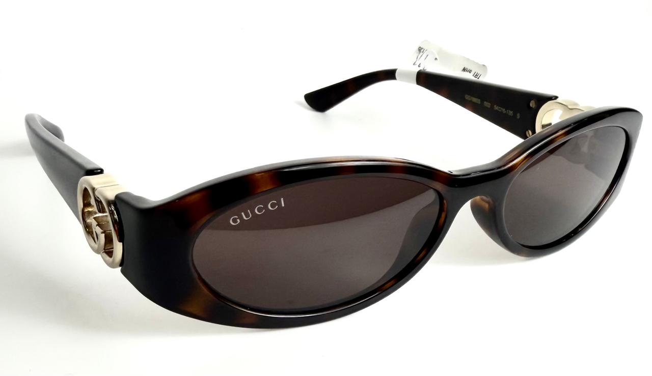 GUCCI GG1660S HAVANA OVAL TORTOISESHELL SUNGLASSES