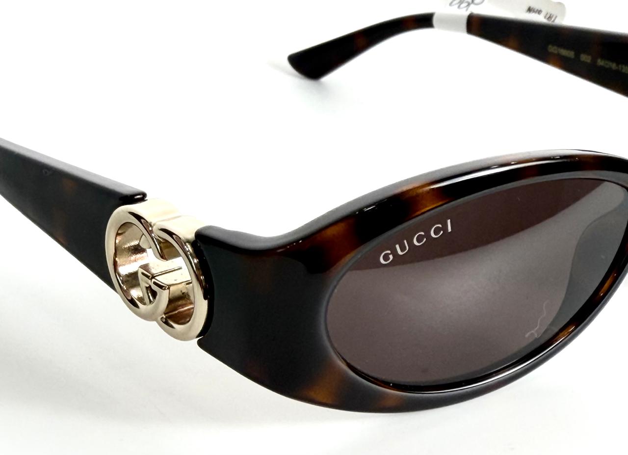 GUCCI GG1660S HAVANA OVAL TORTOISESHELL SUNGLASSES