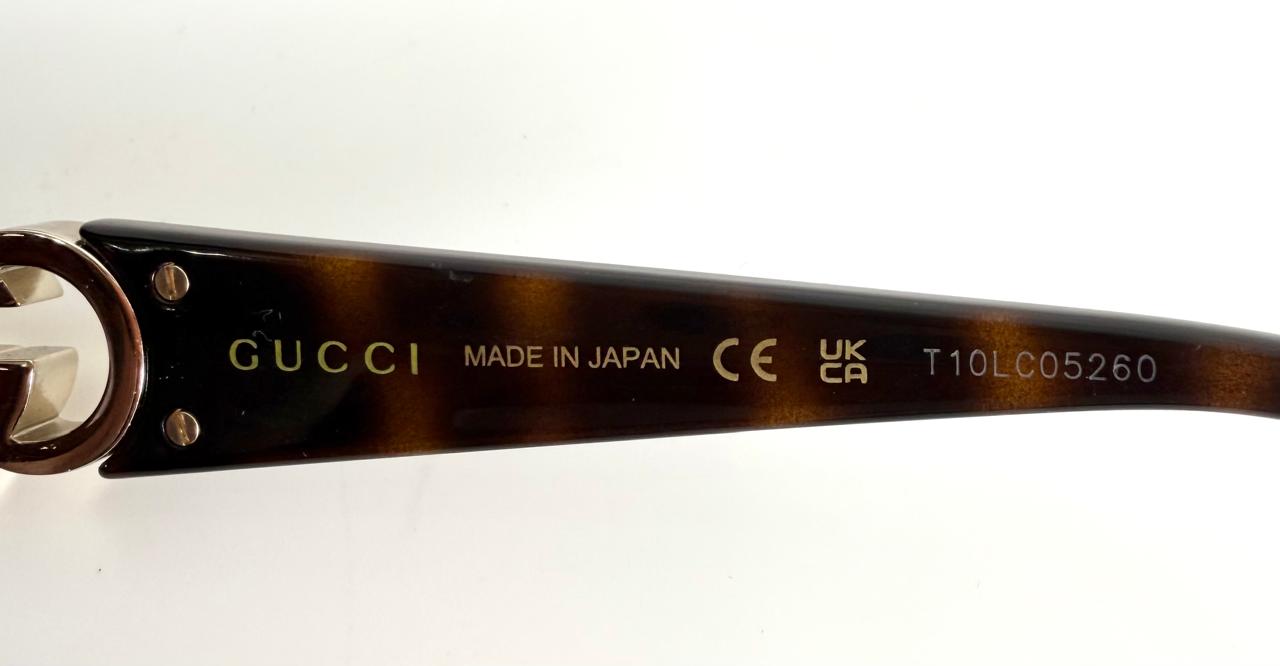 GUCCI GG1660S HAVANA OVAL TORTOISESHELL SUNGLASSES
