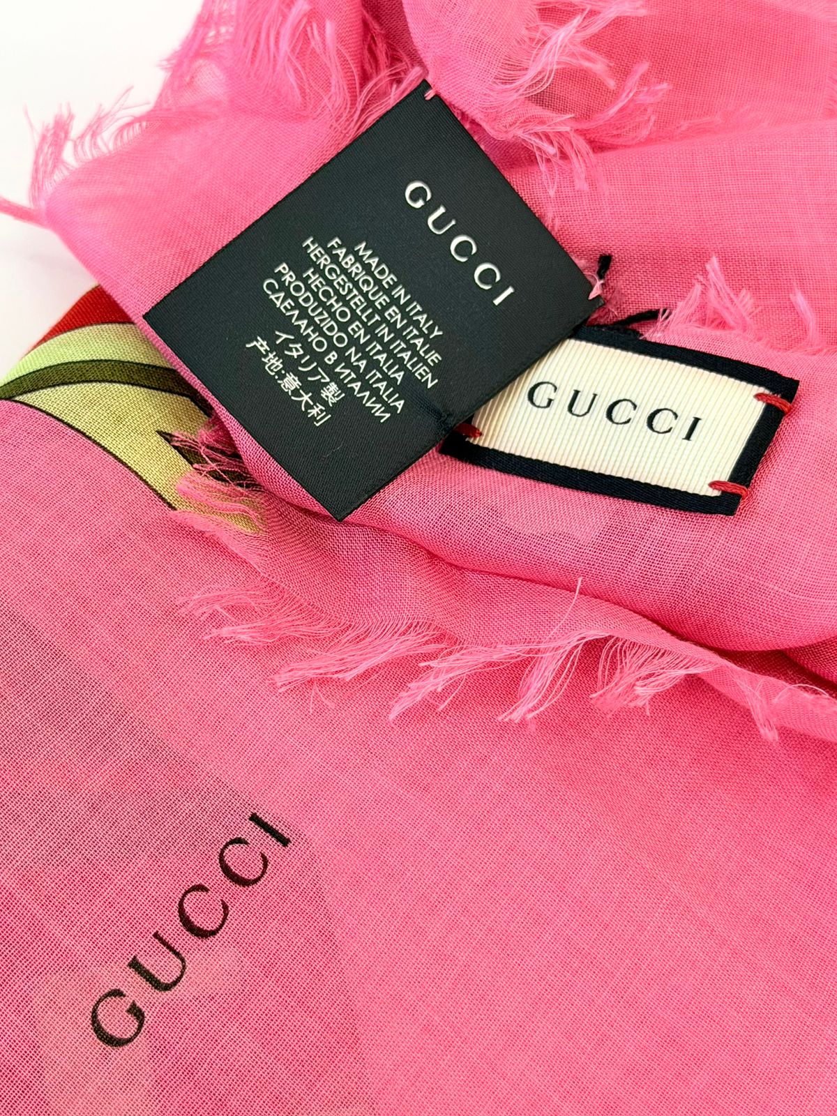 GUCCI GG CUBES SILK BLEND SCARF