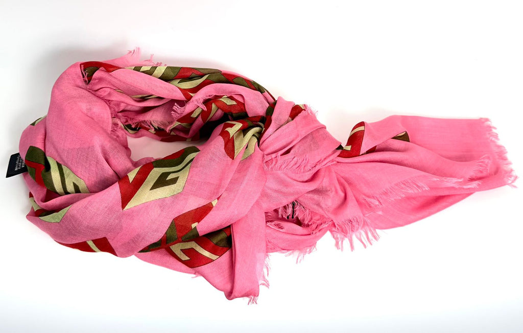 GUCCI GG CUBES SILK BLEND SCARF