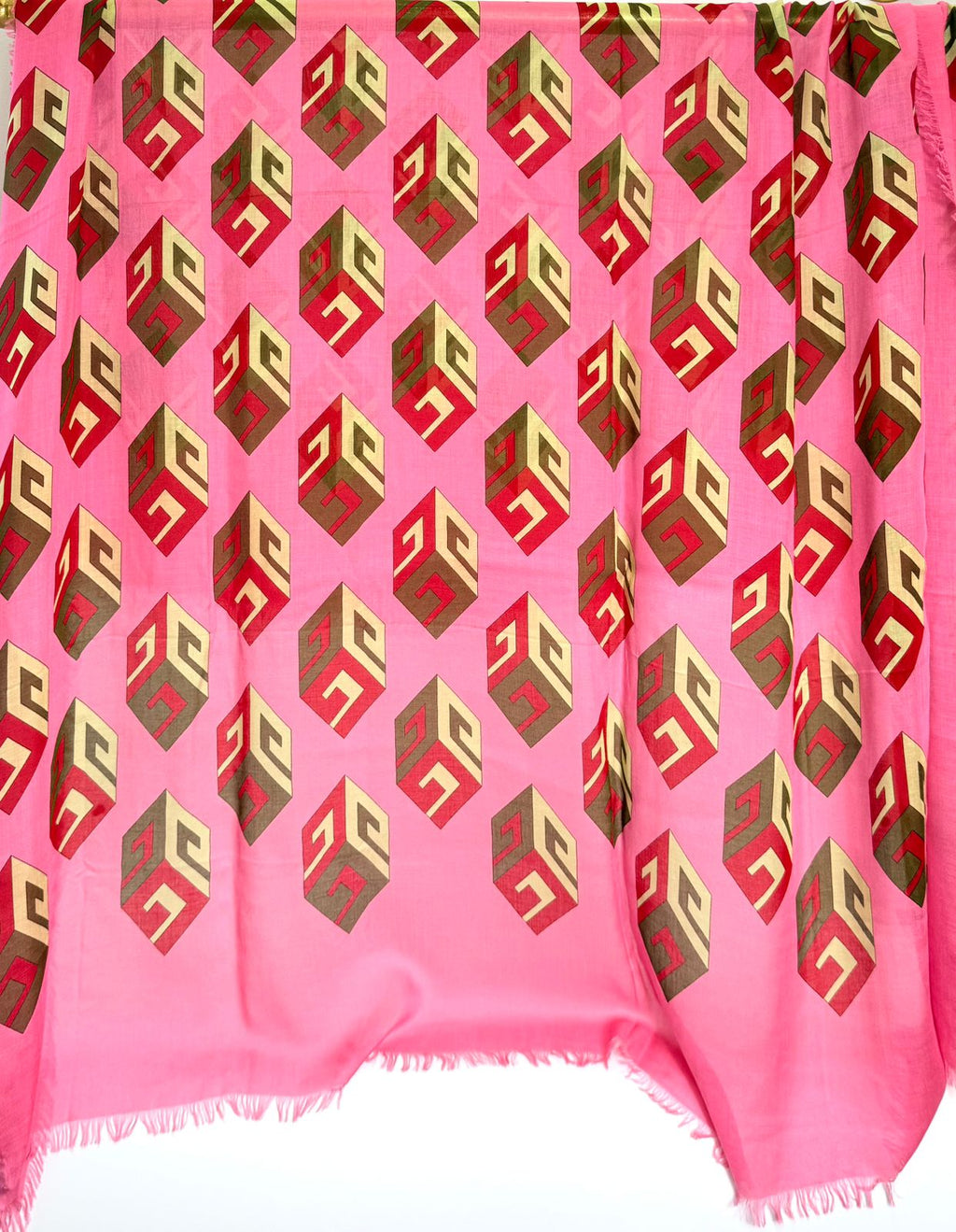 GUCCI GG CUBES SILK BLEND SCARF