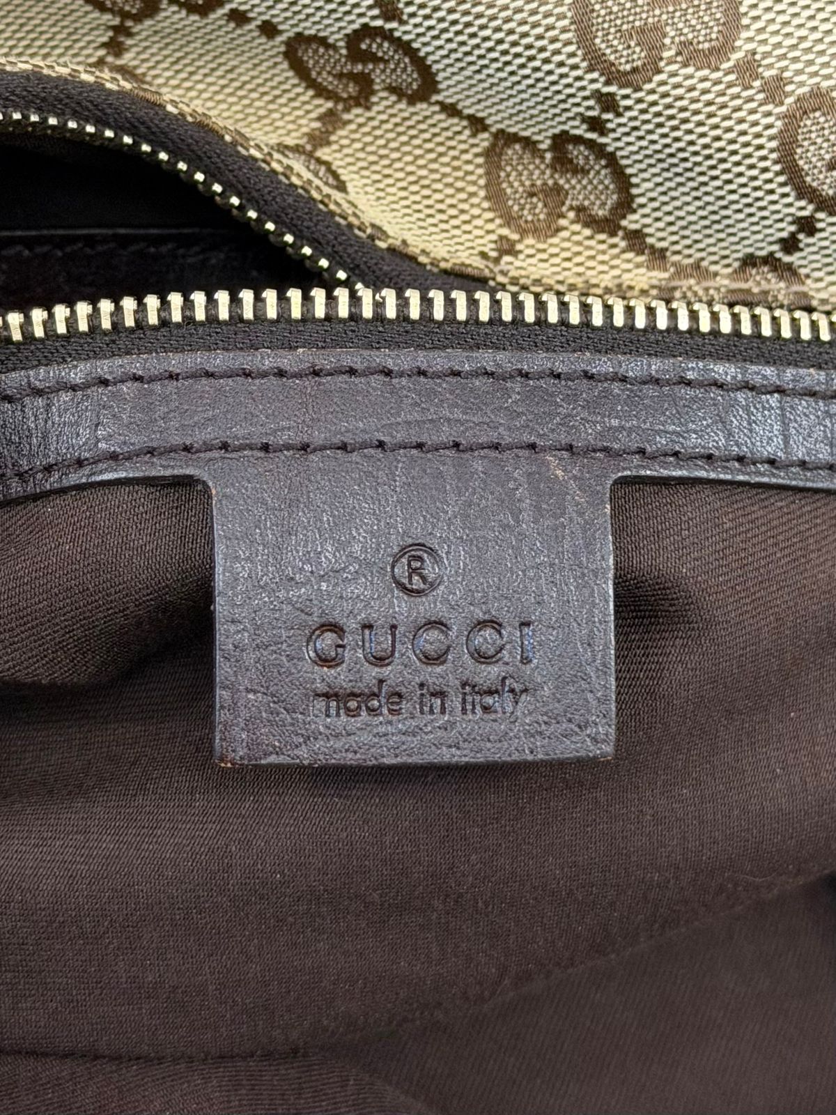 GUCCI GG MONOGRAM CANVAS MEDIUM HORSEBIT HOBO BAG