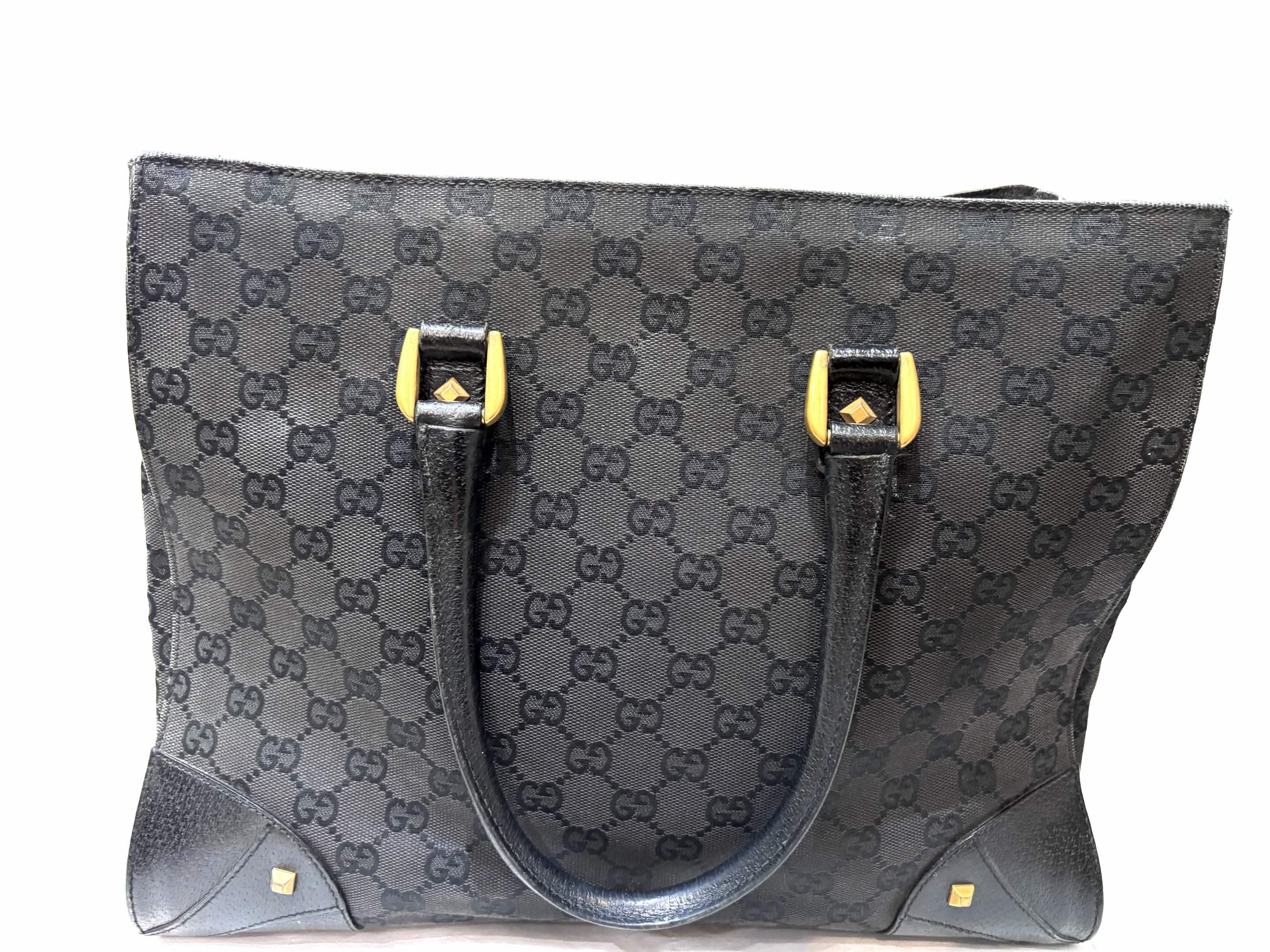 GUCCI GG CANVAS NAILHEAD TOTE BAG