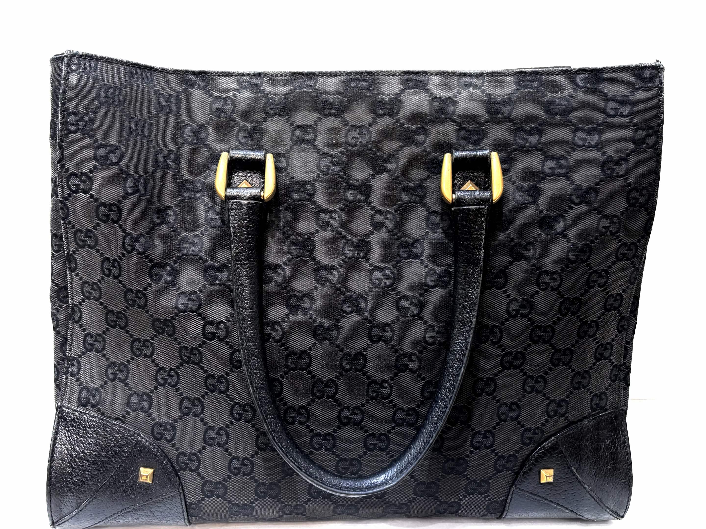 GUCCI GG CANVAS NAILHEAD TOTE BAG