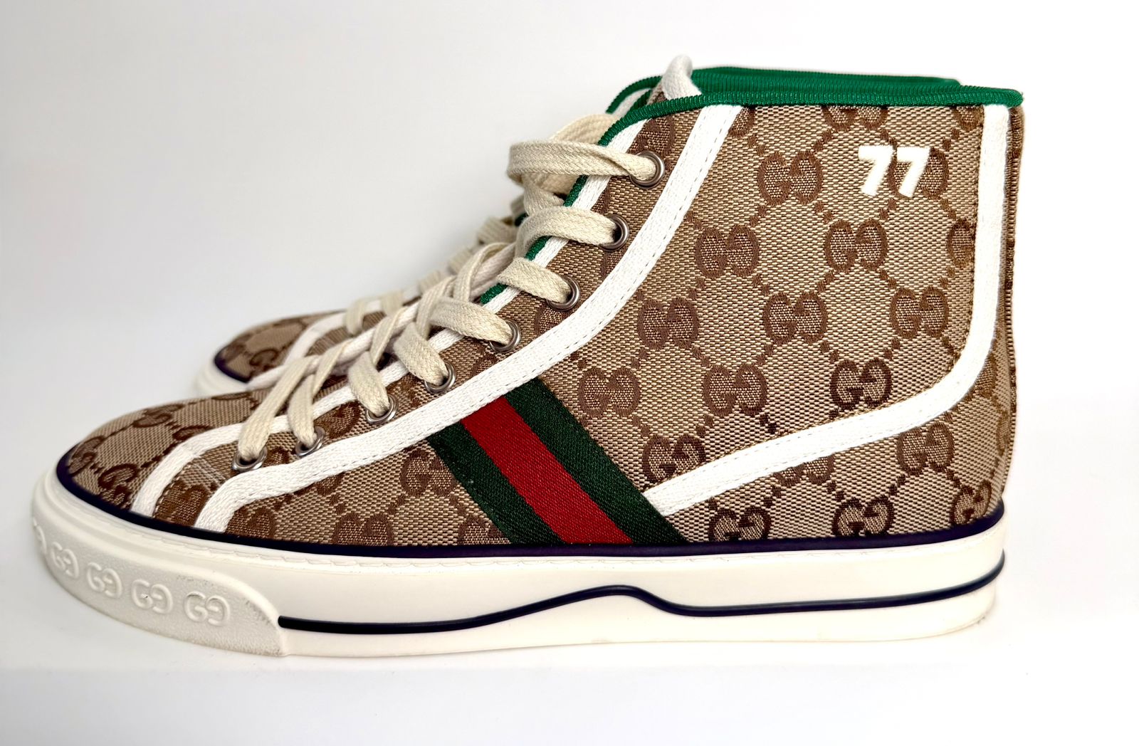 GUCCI GG CANVAS TENNIS 1977 HIGH-TOP SNEAKERS