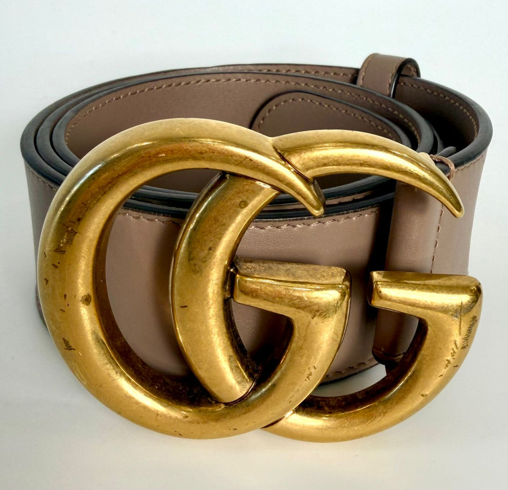 GUCCI GG MARMONT CALFSKIN LEATHER BELT