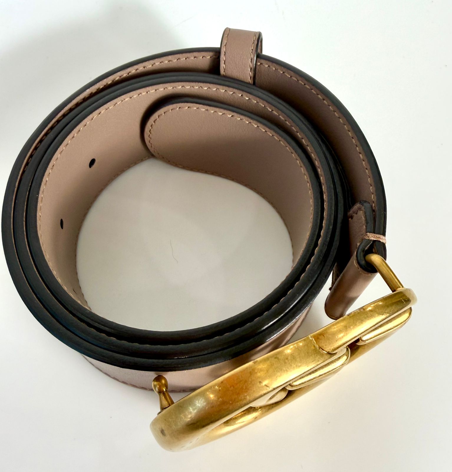 GUCCI GG MARMONT CALFSKIN LEATHER BELT