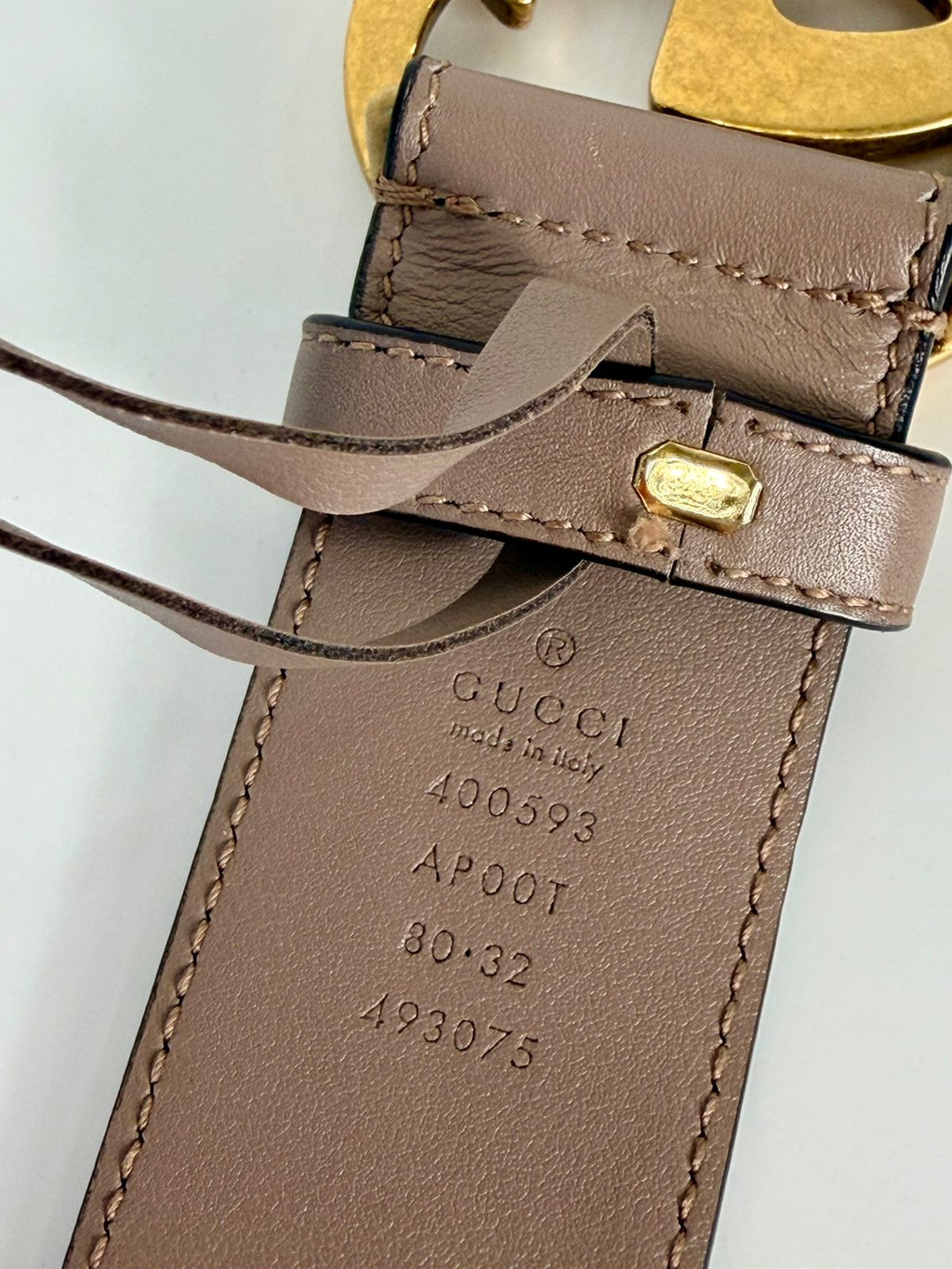 GUCCI GG MARMONT CALFSKIN LEATHER BELT