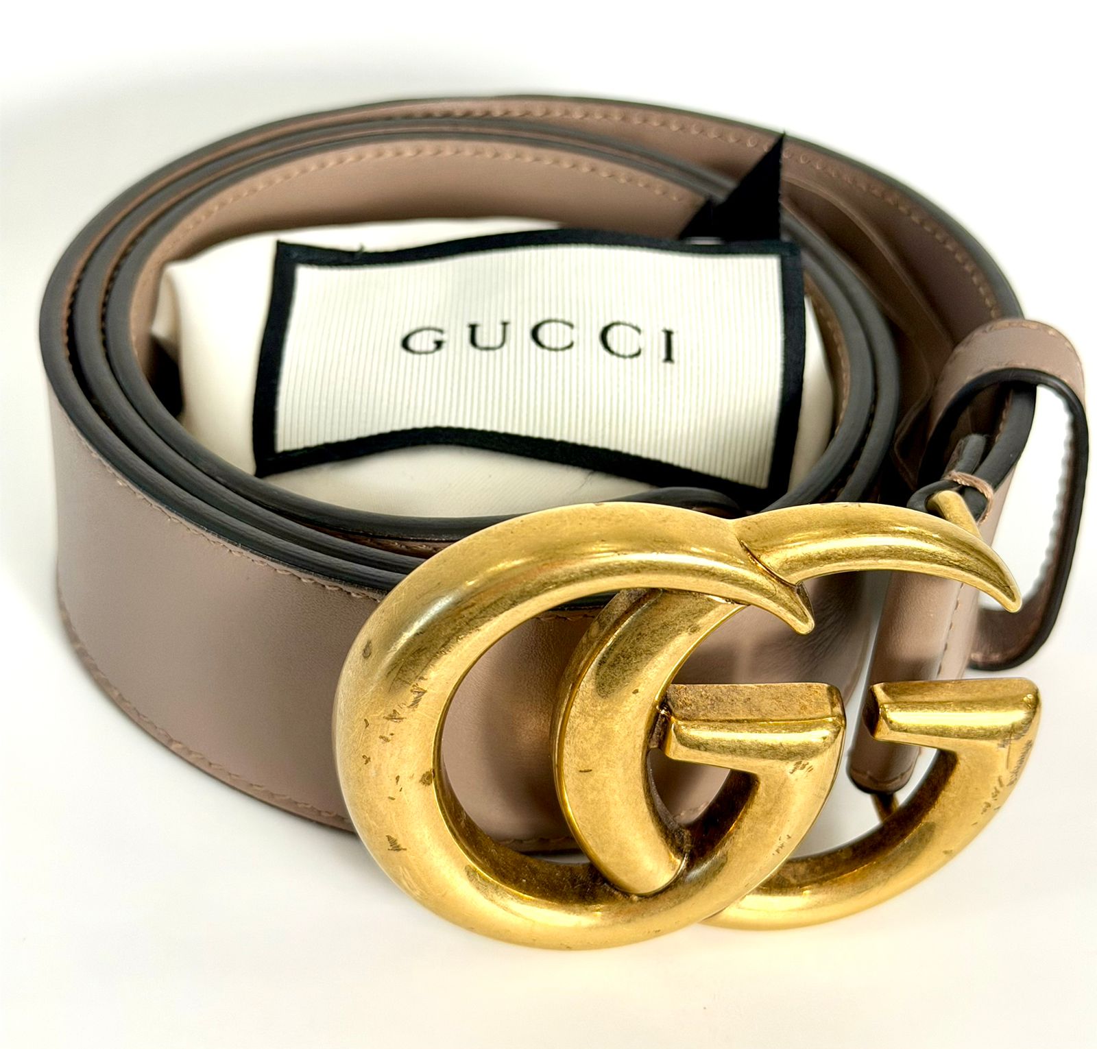 GUCCI GG MARMONT CALFSKIN LEATHER BELT