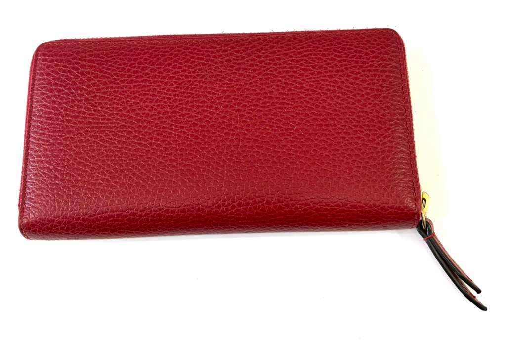 GUCCI GG MARMONT CALFSKIN LEATHER ZIP AROUND WALLET