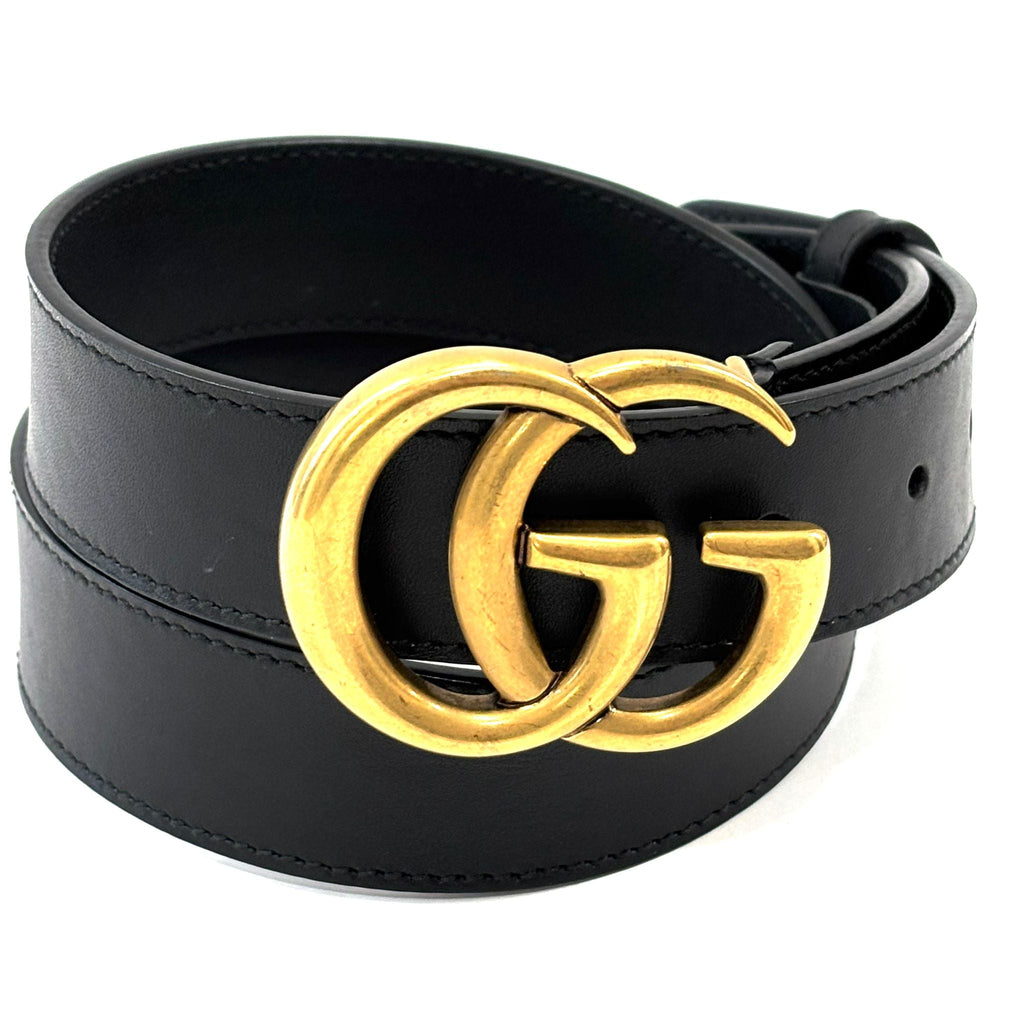 GUCCI GG MARMONT WIDE CALFSKIN LEATHER BELT
