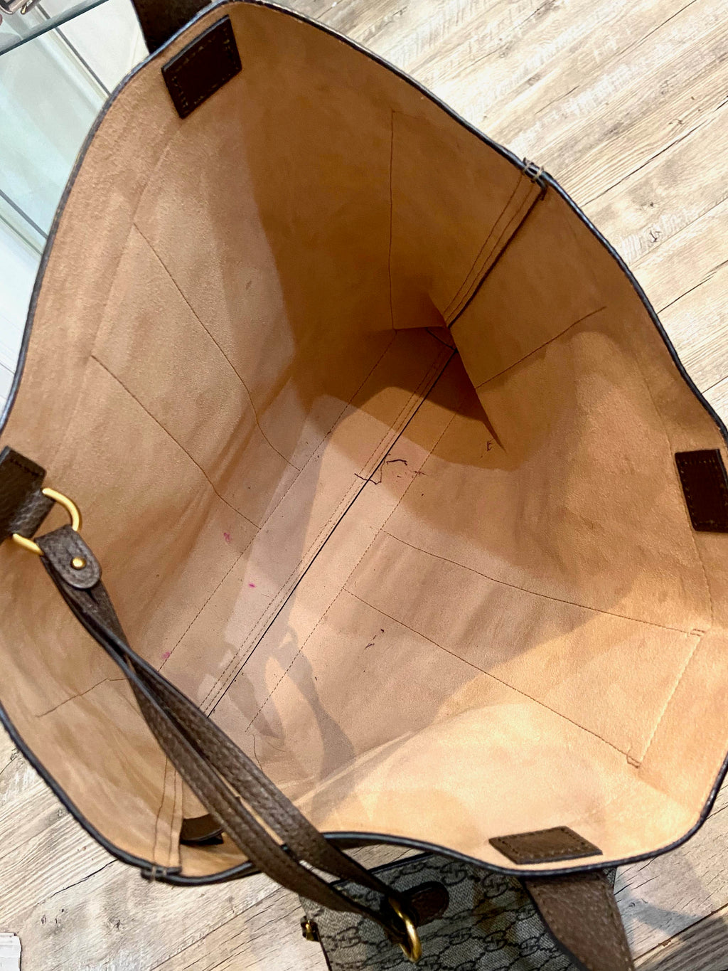 GUCCI GG SUPREME CANVAS OPHIDIA LARGE TOTE