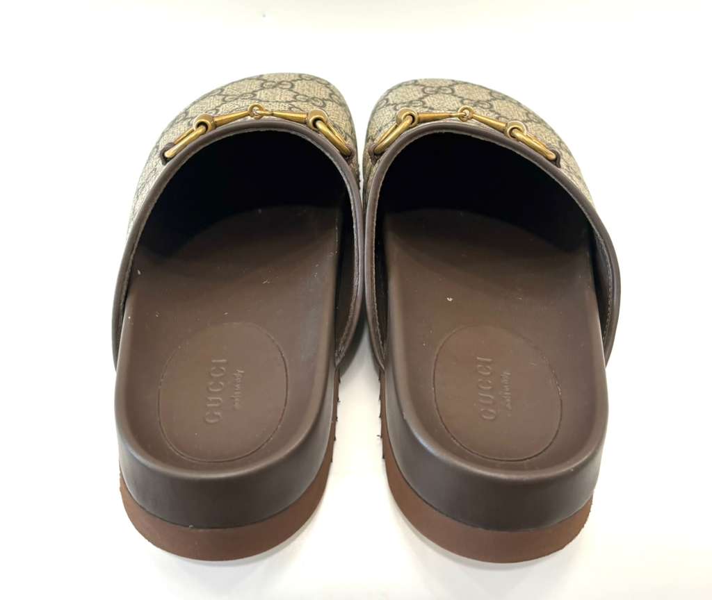 GUCCI GG SUPREME HORSEBIT MULES