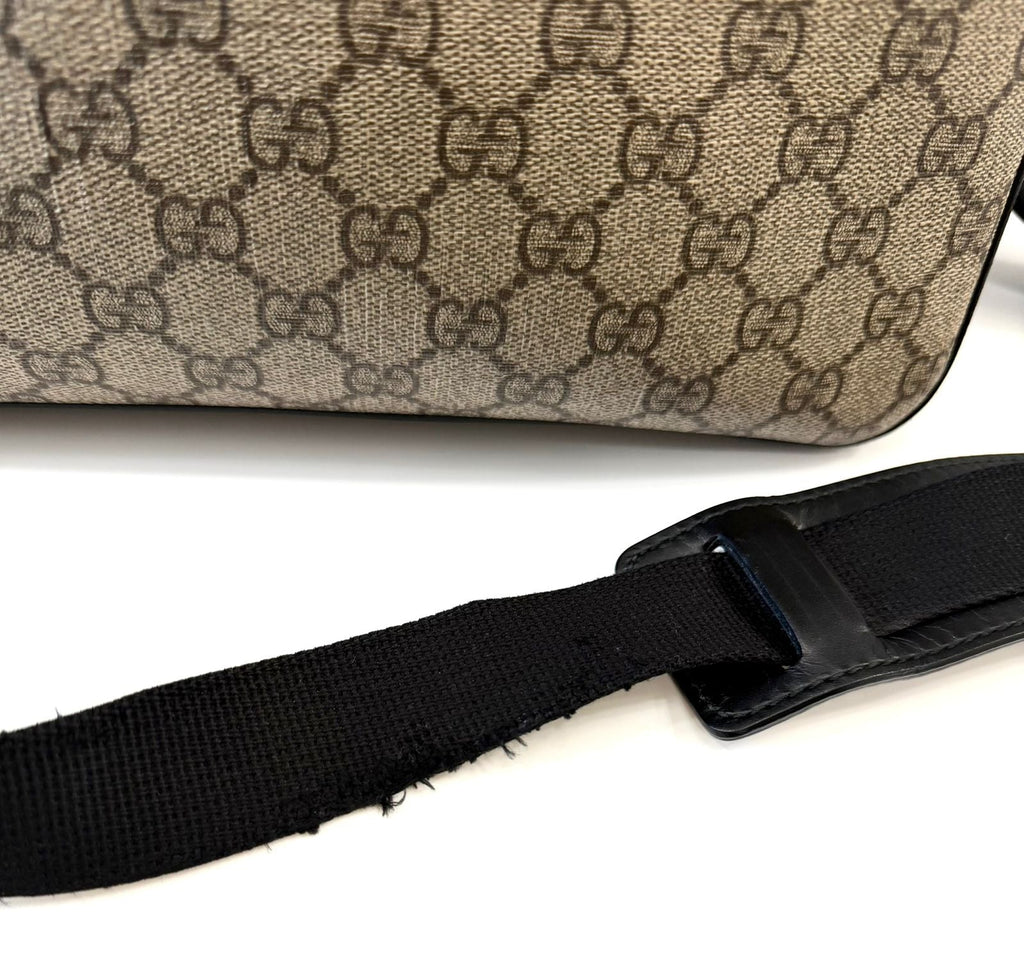 GUCCI GG SUPREME COATED CANVAS FLAT MESSENGER BAG