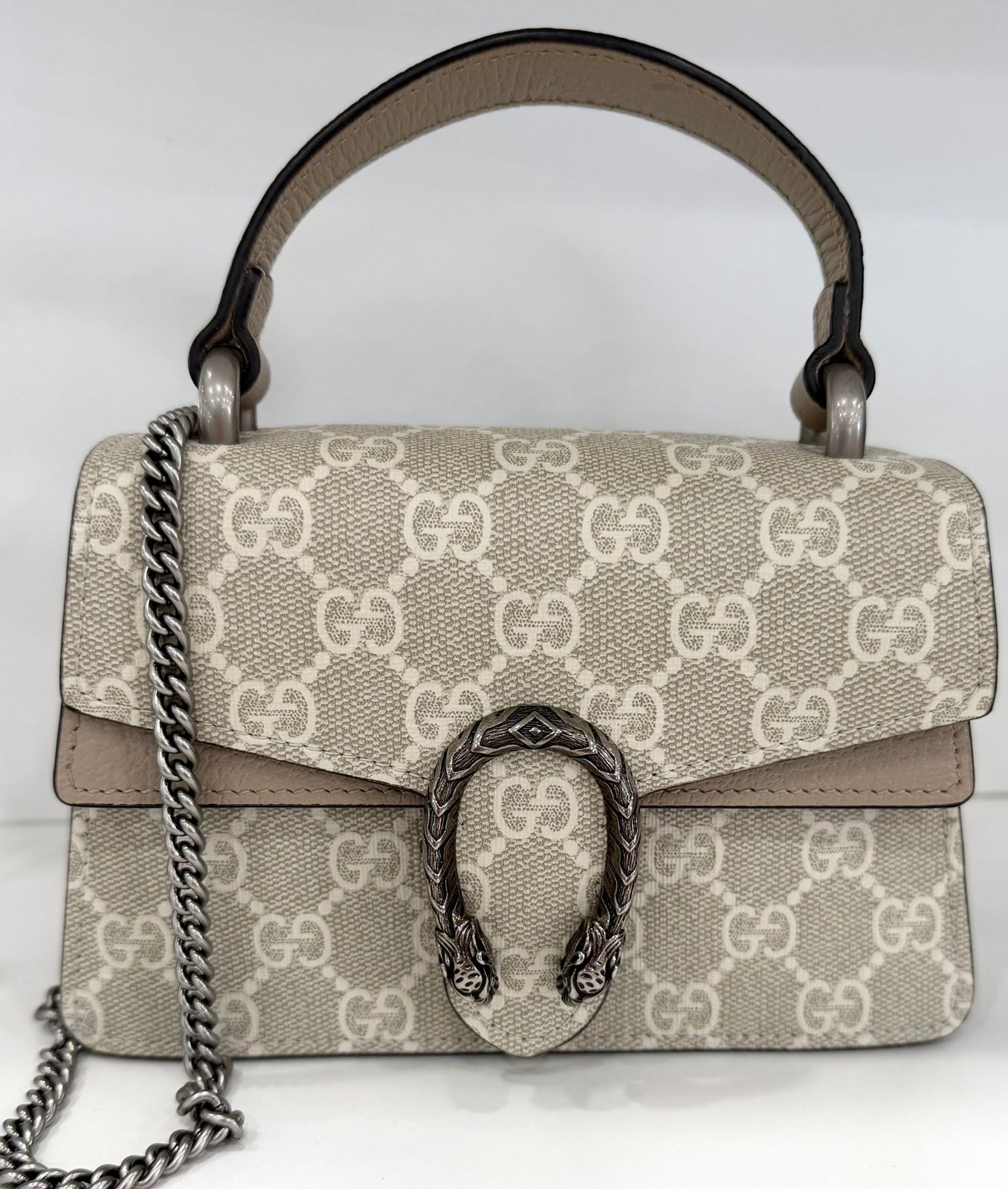 GUCCI GG SUPREME MONOGRAM MINI DIONYSUS TOP HANDLE BAG