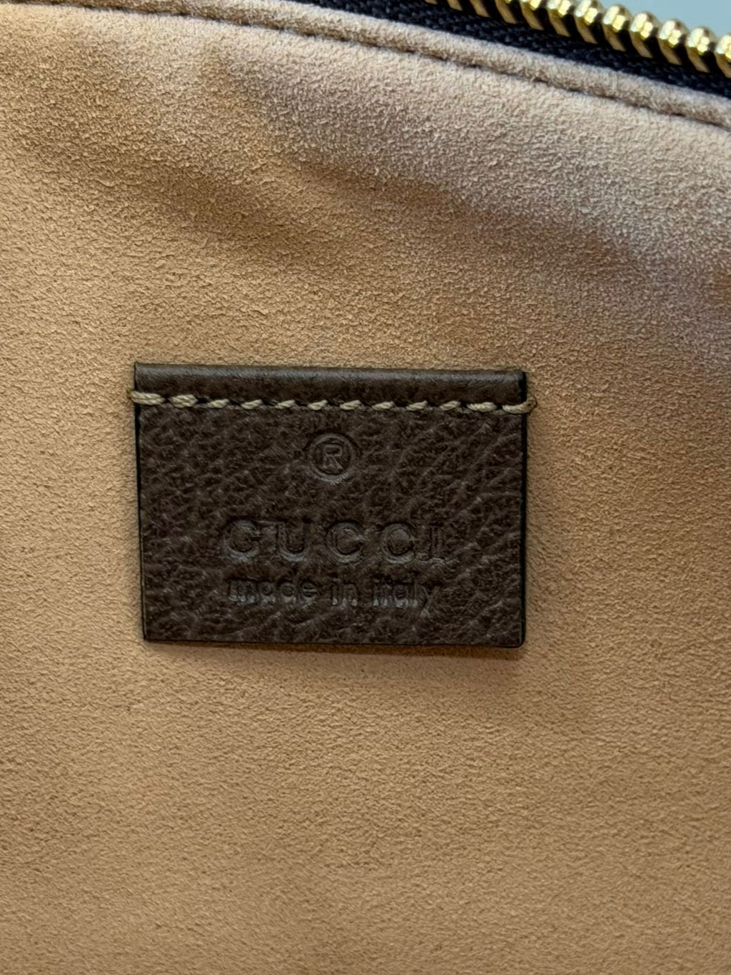 GUCCI GG SUPREME MONOGRAM WEB OPHIDIA CLUTCH