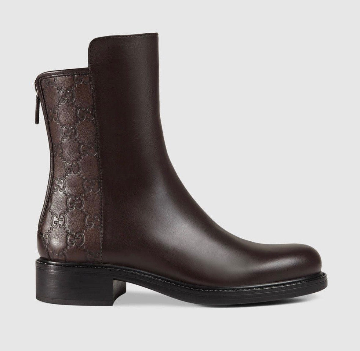 GUCCI GUCCISSIMA CALFSKIN LEATHER CHELSEA BOOTS