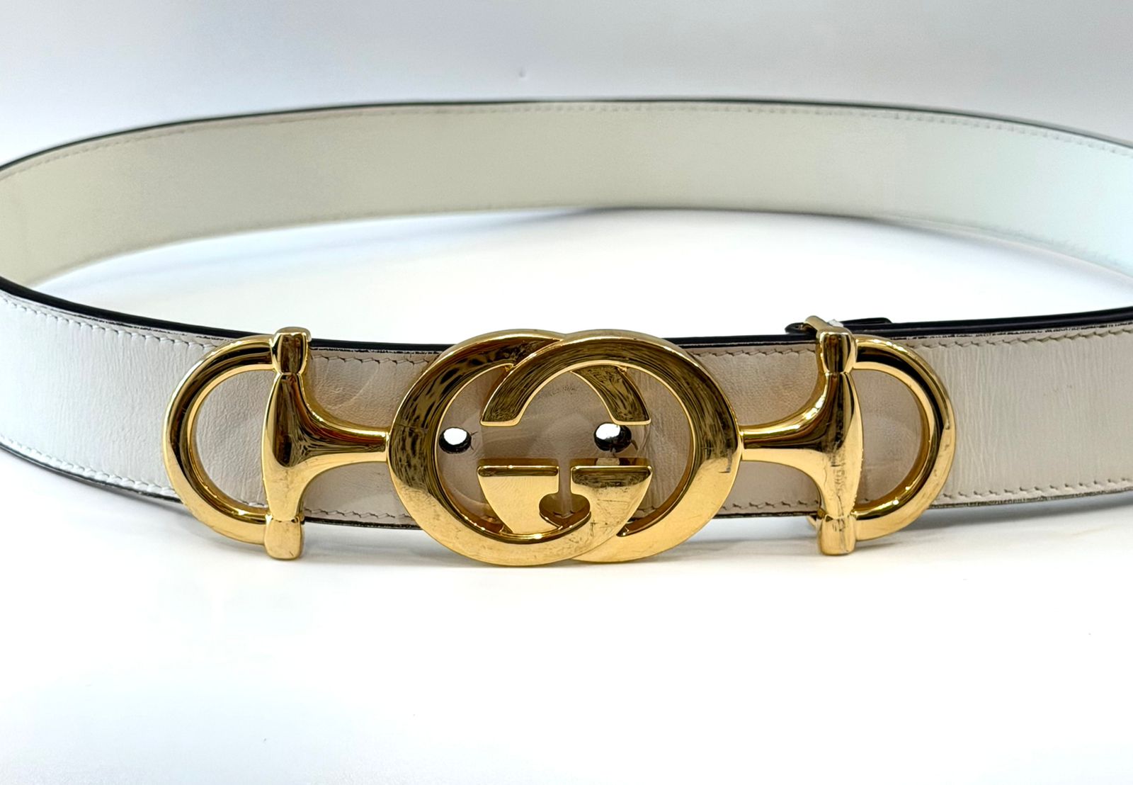 GUCCI TRAPUNTATA ZUMI 30MM CALFSKIN LEATHER BELT
