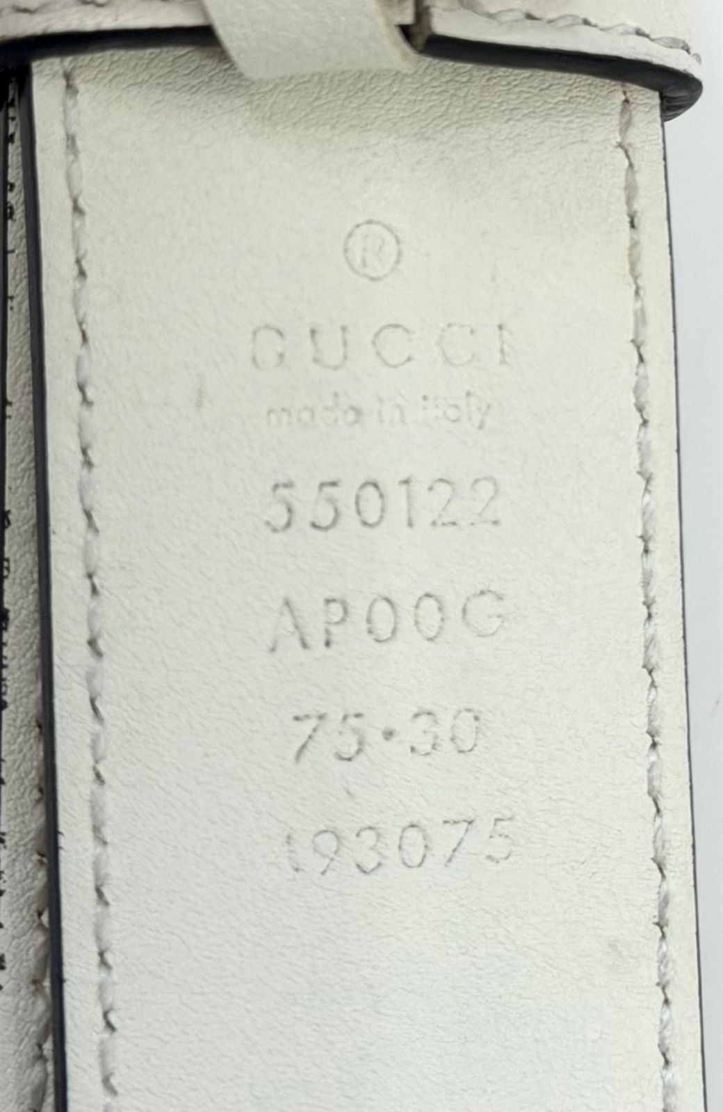 GUCCI TRAPUNTATA ZUMI 30MM CALFSKIN LEATHER BELT
