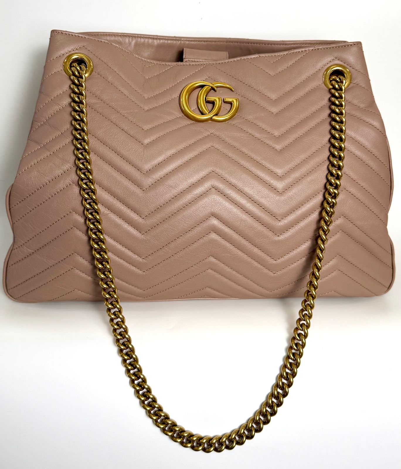 GUCCI GG MARMONT QUILTED MATELASSE CALFSKIN LEATHER SHOULDER BAG