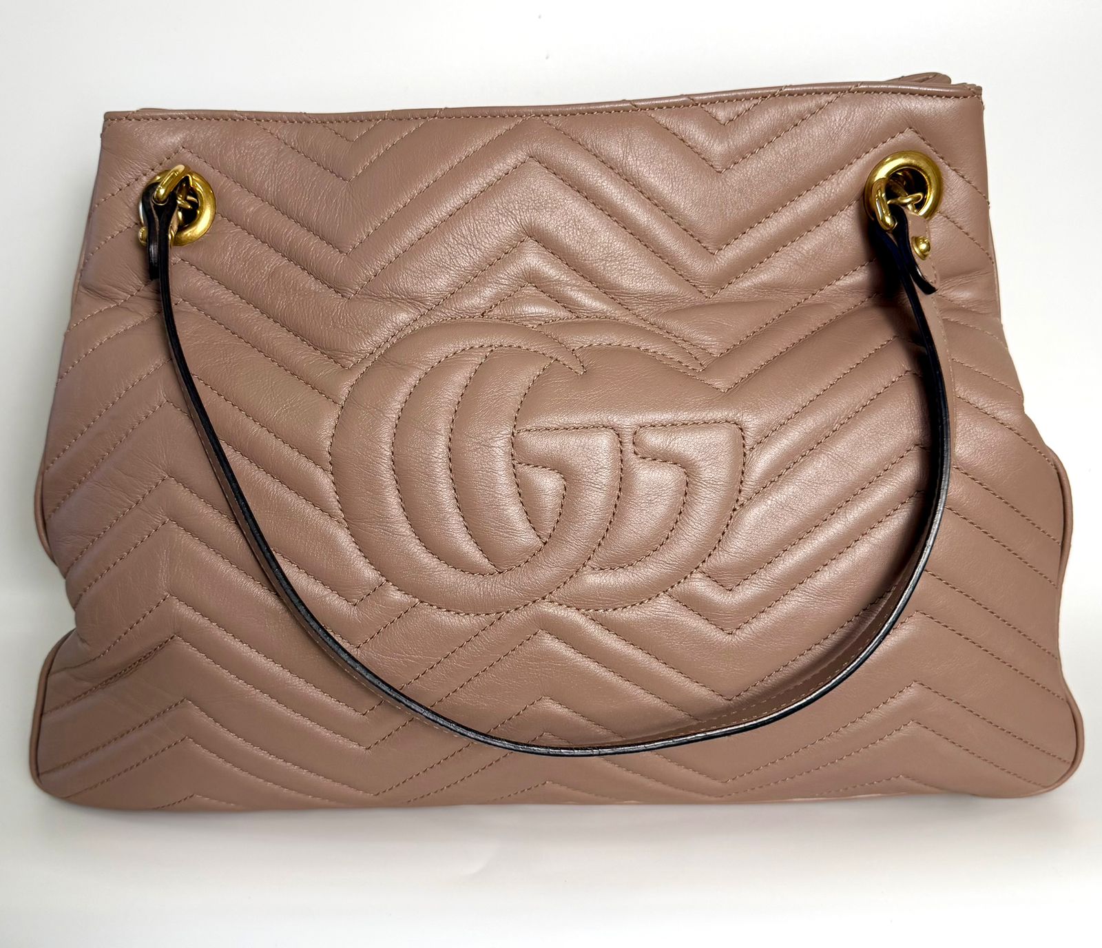 GUCCI GG MARMONT QUILTED MATELASSE CALFSKIN LEATHER SHOULDER BAG