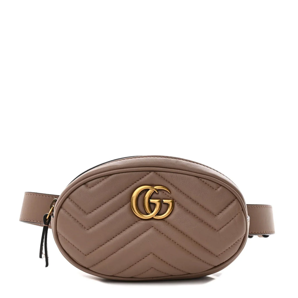GUCCI CALFSKIN GG MARMONT MATELASSE WAIST BAG