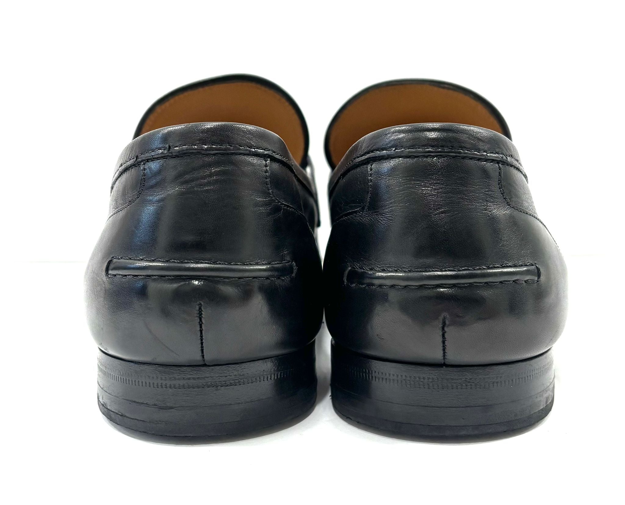 GUCCI MEN'S JORDAAN CALFSKIN HORSEBIT LOAFERS