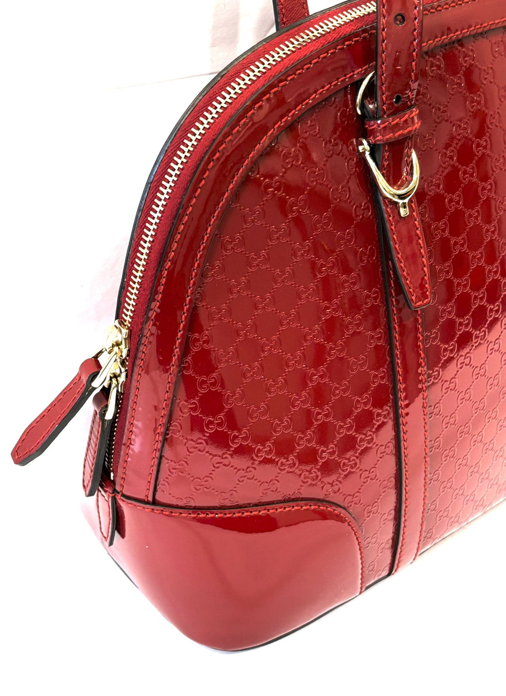 GUCCI MICROGUCCISSIMA NICE MEDIUM RED SHOULDER BAG