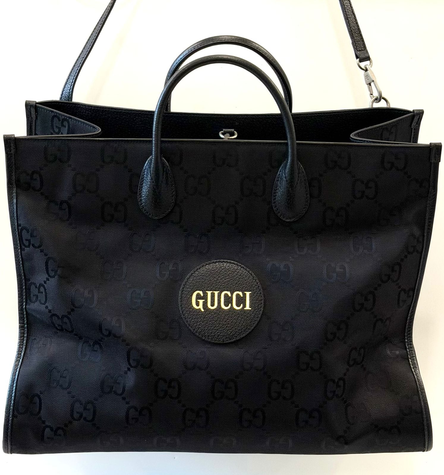 GUCCI MONOGRAM LARGE OFF THE GRID TOTE BAG