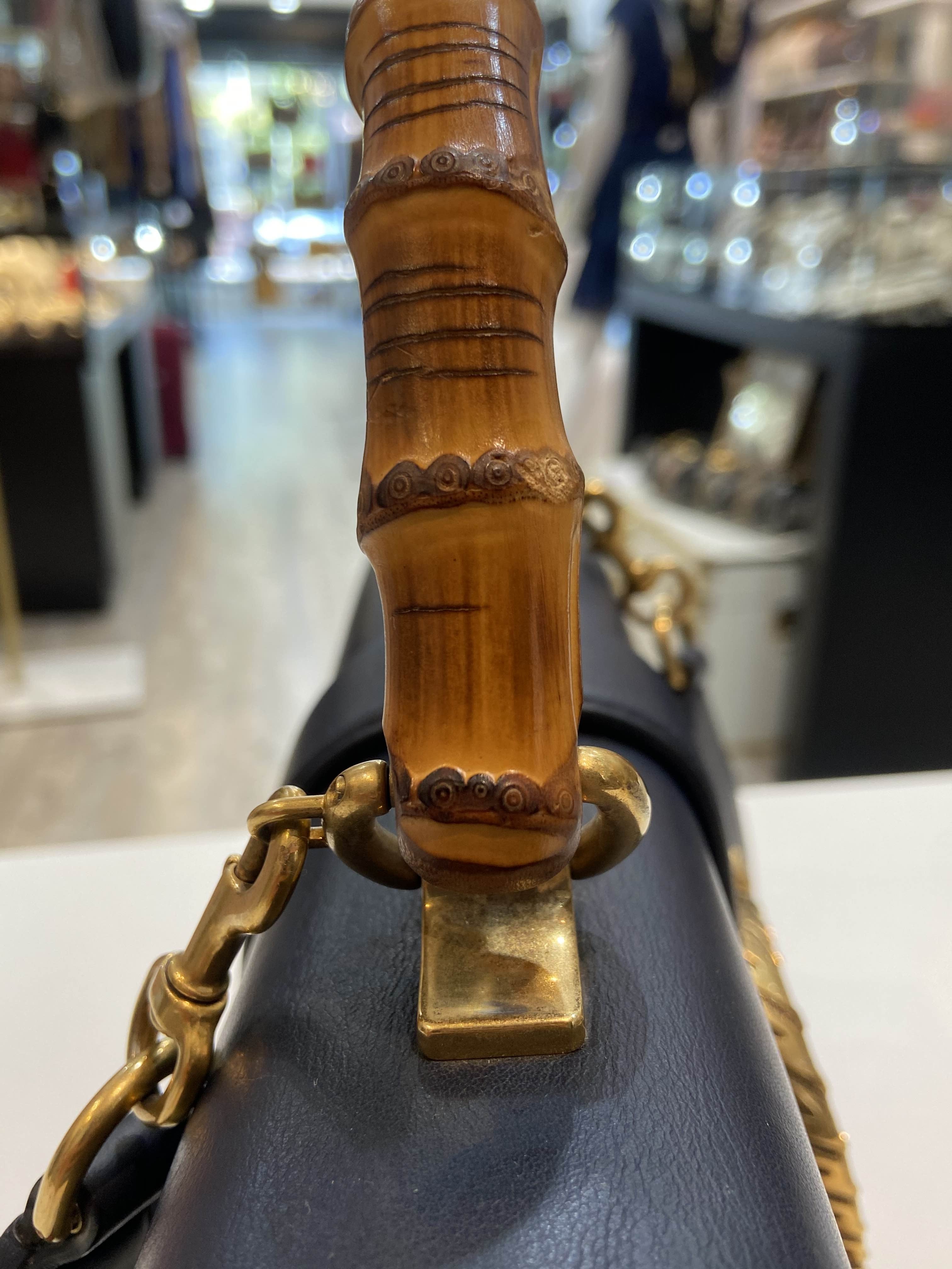 GUCCI MOON CALFSKIN BAMBOO WEB MEDIUM DIONYSUS TOP HANDLE BAG