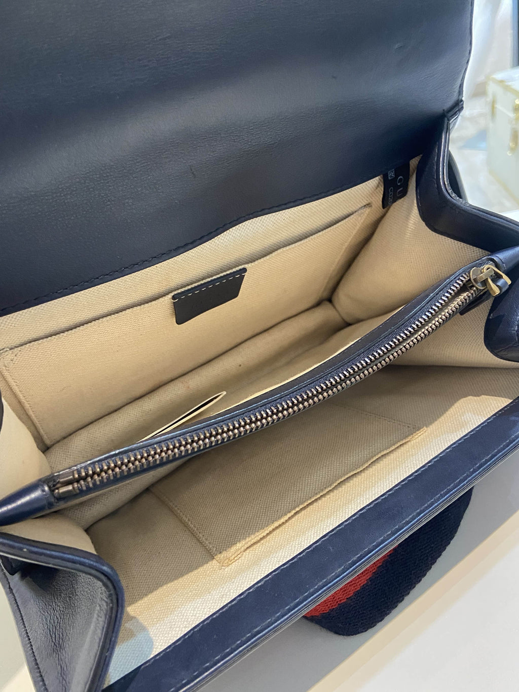 GUCCI MOON CALFSKIN BAMBOO WEB MEDIUM DIONYSUS TOP HANDLE BAG