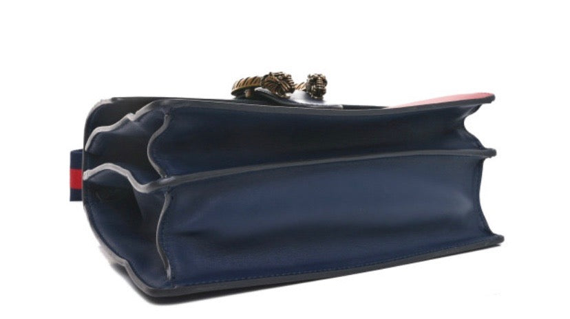 GUCCI MOON CALFSKIN BAMBOO WEB MEDIUM DIONYSUS TOP HANDLE BAG