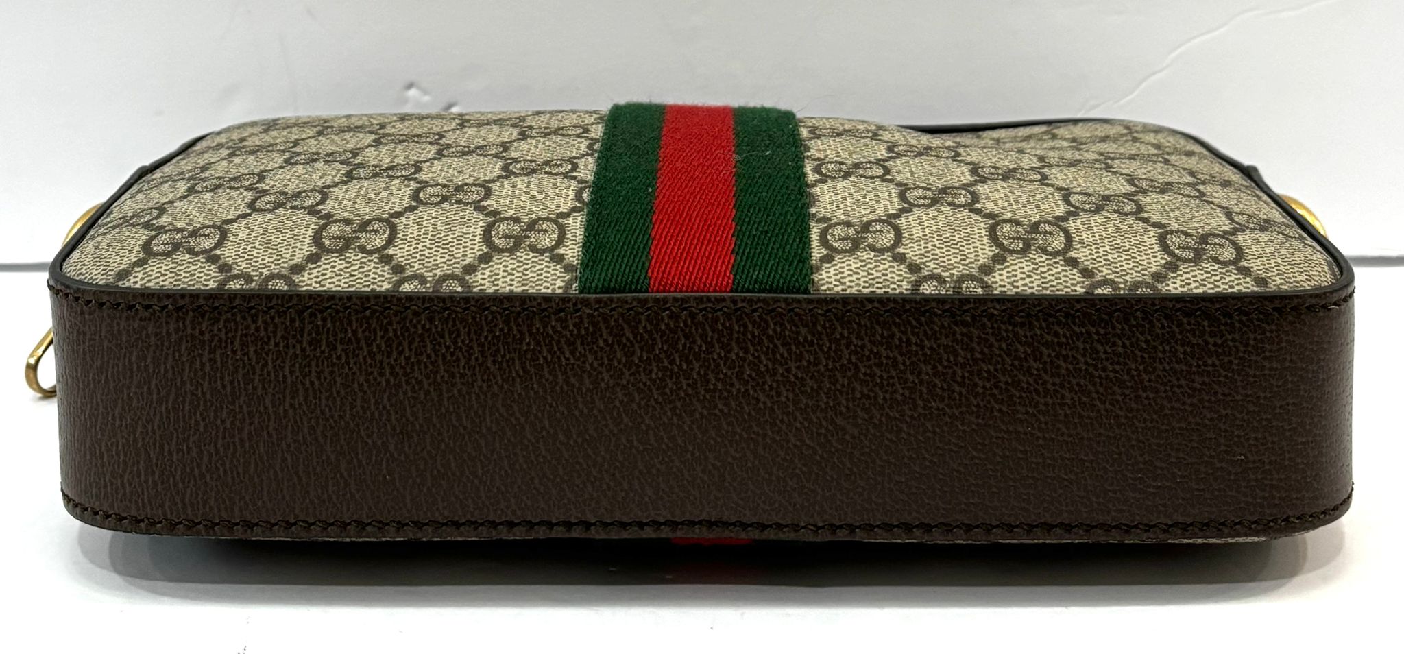 GUCCI OPHIDIA GG SUPREME WEB CANVAS MEDIUM SHOULDER BAG