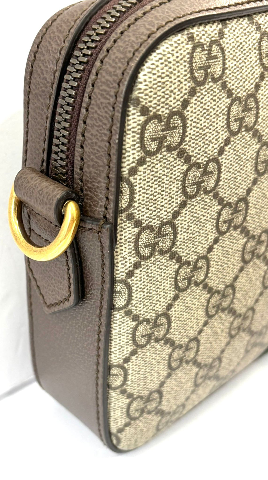 GUCCI OPHIDIA GG SUPREME WEB CANVAS MEDIUM SHOULDER BAG
