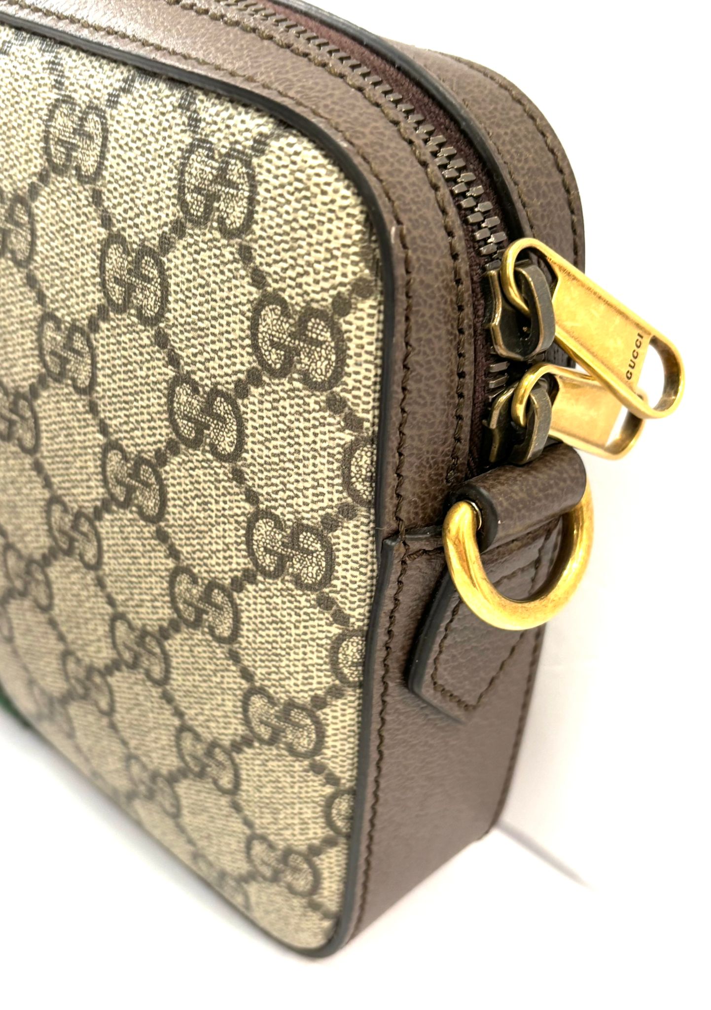 GUCCI OPHIDIA GG SUPREME WEB CANVAS MEDIUM SHOULDER BAG