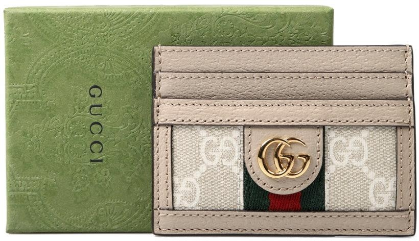 GUCCI OPHIDIA GG WEB ACCENT CARD CASE