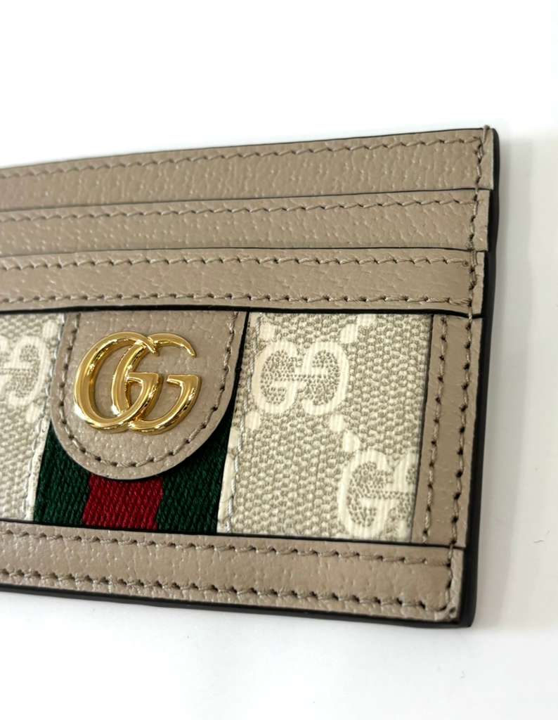 GUCCI OPHIDIA GG WEB ACCENT CARD CASE